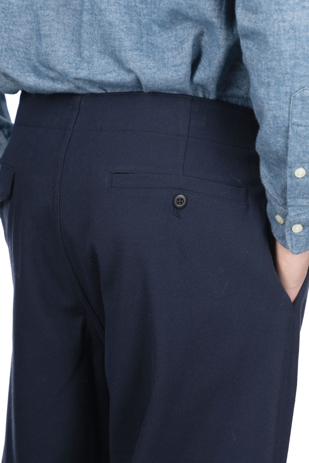 ts(s) - THERMOLITE Stretch Cloth D-ring Belted Pants-Navy